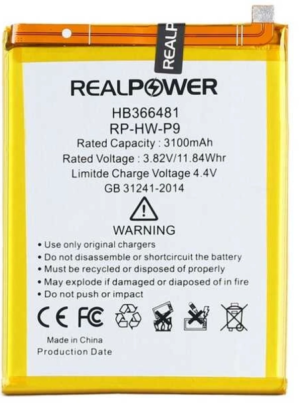 RealPower Huawei Uyumlu Nova 3e Batarya 3100mAh Li-Polymer Uzun Ömürlü Pil
