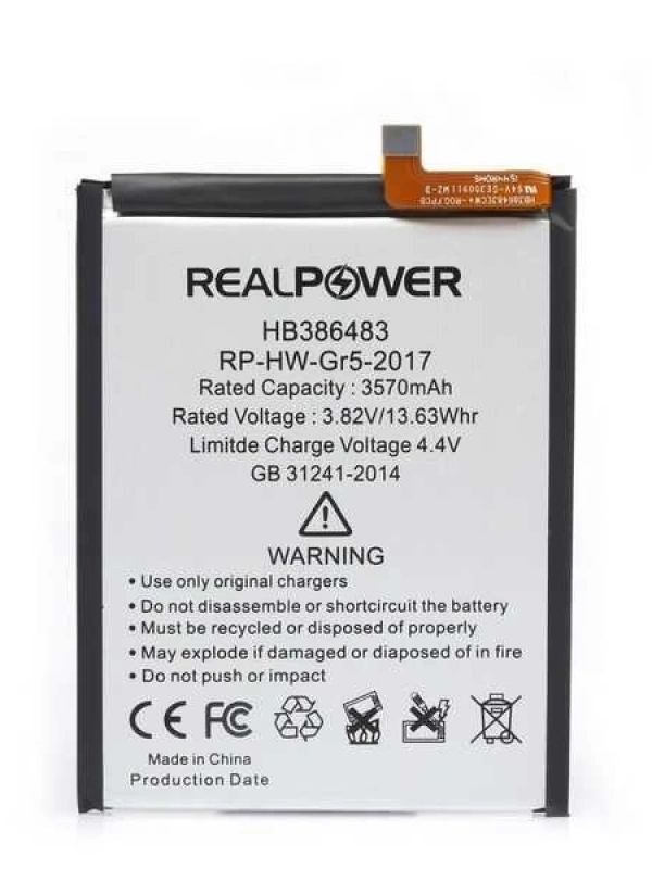 RealPower Huawei Uyumlu G9 Plus Batarya 3570mAh Li-Polymer Uzun Ömürlü Pil