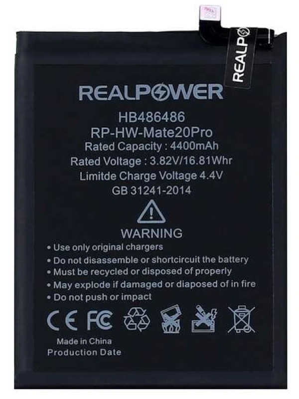 RealPower Huawei Uyumlu P30 Pro Batarya 4400mAh Li-Polymer Uzun Ömürlü Pil