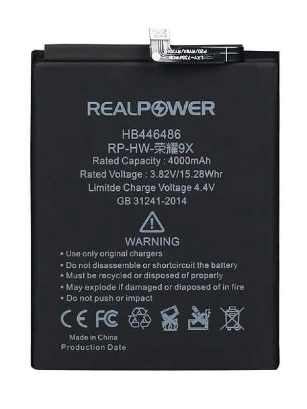 RealPower Huawei Uyumlu Nova 5i Batarya 4000mAh Li-Polymer Uzun Ömürlü Pil