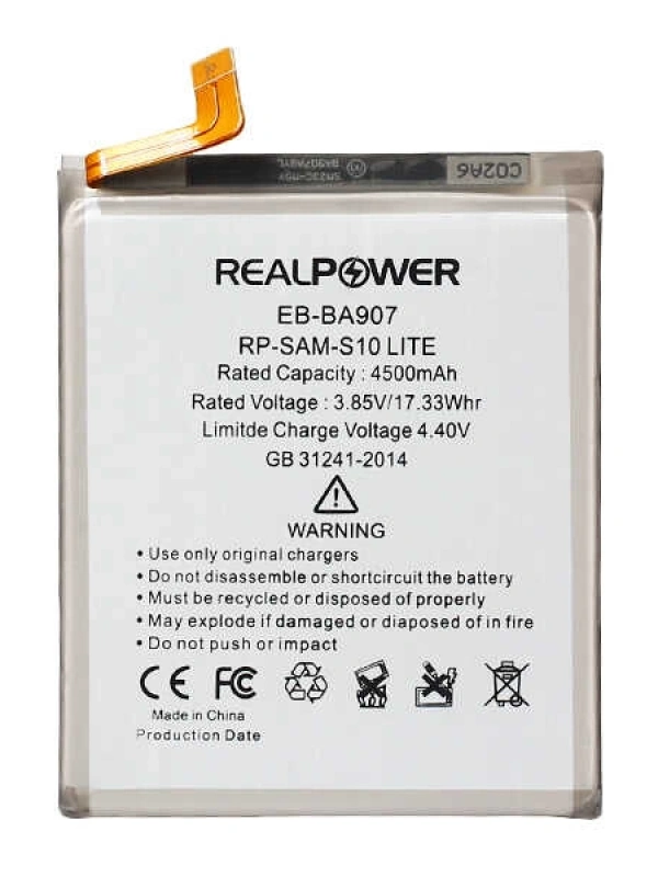 RealPower Samsung Uyumlu Galaxy S10 Lite G770 Batarya 4500mAh Li-Polymer Uzun Ömürlü Pil