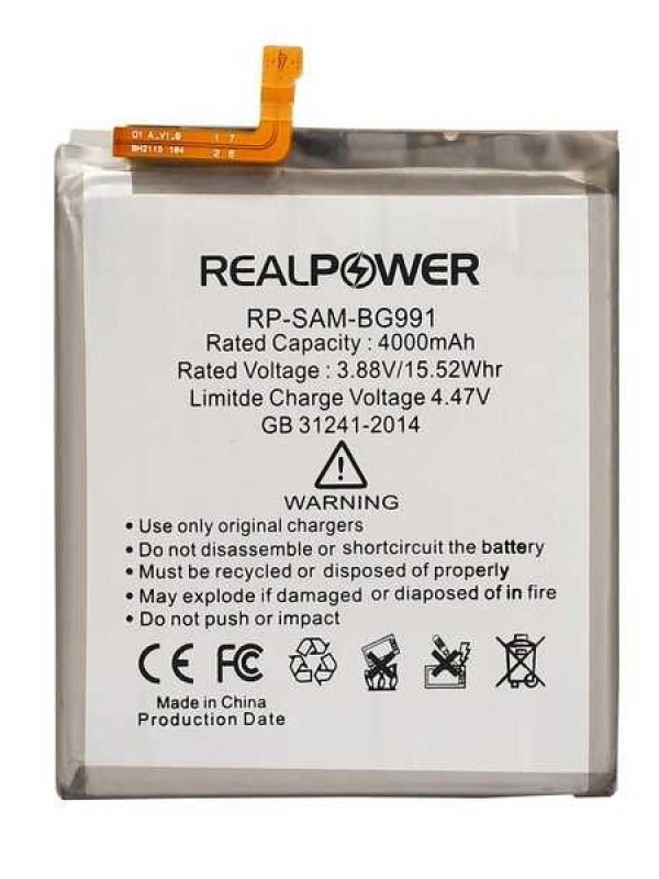 RealPower Samsung Uyumlu Galaxy S21 G991 Batarya Li-Polymer Uzun Ömürlü Pil