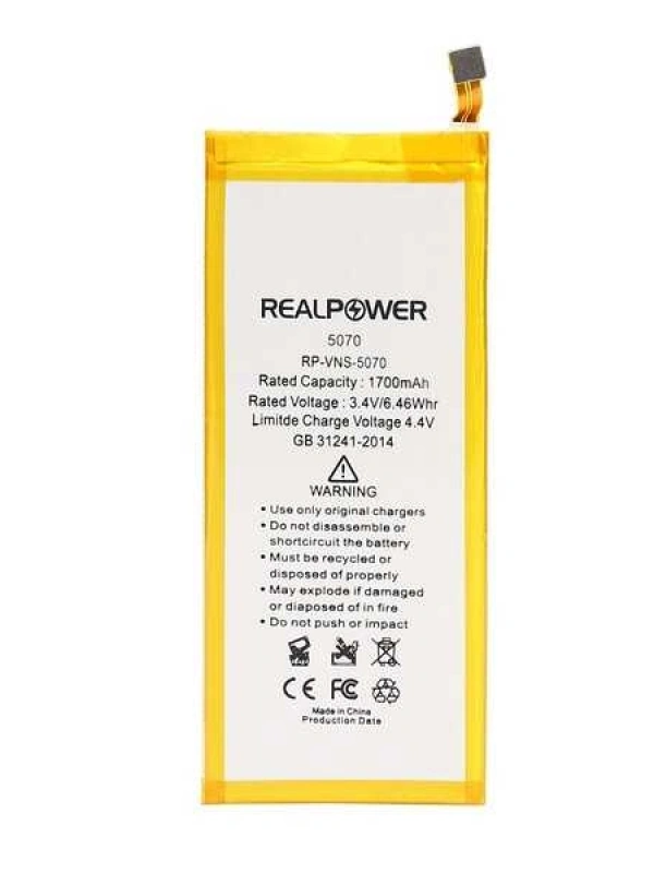 RealPower Vestel Uyumlu Venüs V3 5070 Batarya 1700mAh Li-Polymer Uzun Ömürlü Pil