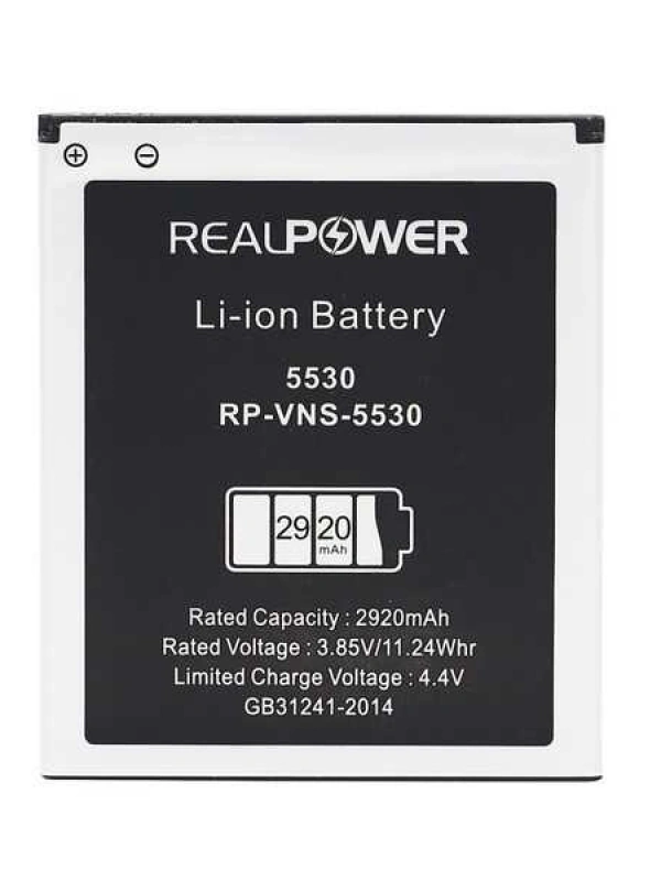 RealPower Vestel Uyumlu Venüs V3 5530 Batarya 2920mAh Li-Polymer Uzun Ömürlü Pil