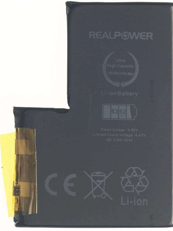 RealPower Apple Uyumlu iPhone 13 Pro Max Batarya 4352mAh Flexsiz Yüksek Kapasiteli Güçlendirilmiş Pil