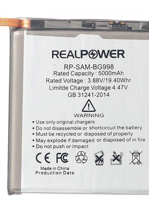 RealPower Samsung Uyumlu Galaxy S21 Ultra 5G G998 Batarya Li-Polymer Uzun Ömürlü Pil
