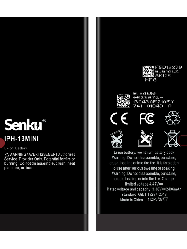 Senku Apple Uyumlu iPhone 13 Mini Batarya