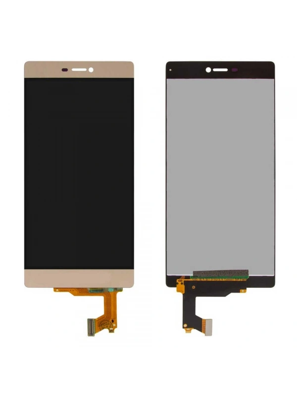 Huawei Uyumlu P8 Lcd Ekran Gold Çıtasız