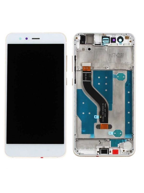 Huawei Uyumlu P10 Lite Lcd Ekran Beyaz Çıtalı