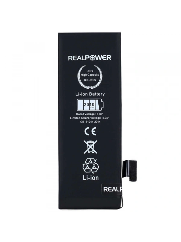 RealPower Apple Uyumlu iPhone 5 Batarya 2010mAh Yüksek Kapasiteli Güçlendirilmiş Pil