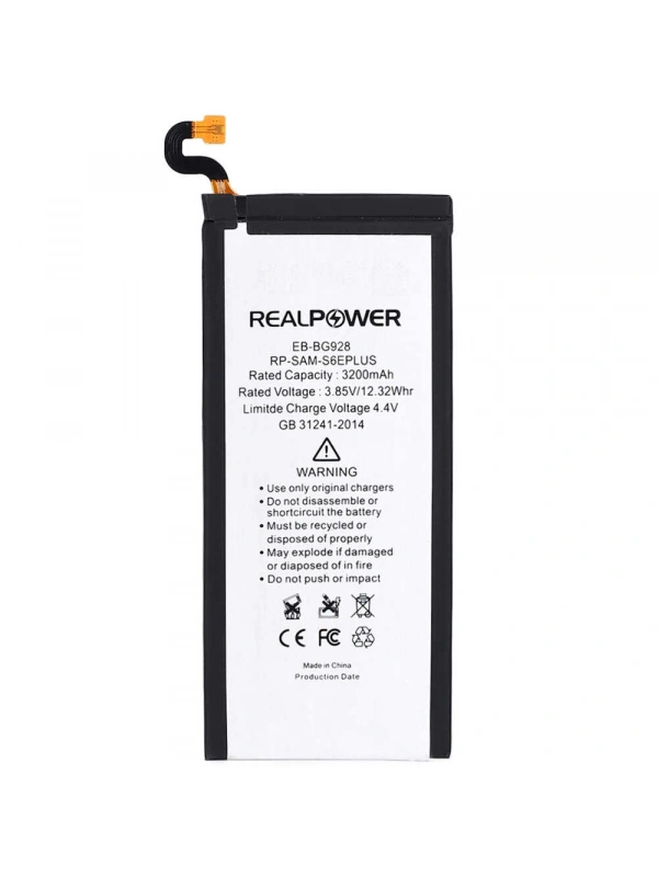 RealPower Samsung Uyumlu Galaxy S6 Edge Plus G928 Batarya 3200mAh Li-Polymer Uzun Ömürlü Pil
