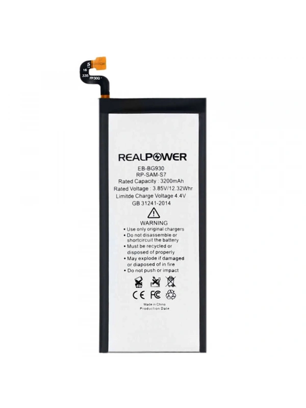 RealPower Samsung Uyumlu Galaxy S7 G930 Batarya 3200mAh Li-Polymer Uzun Ömürlü Pil