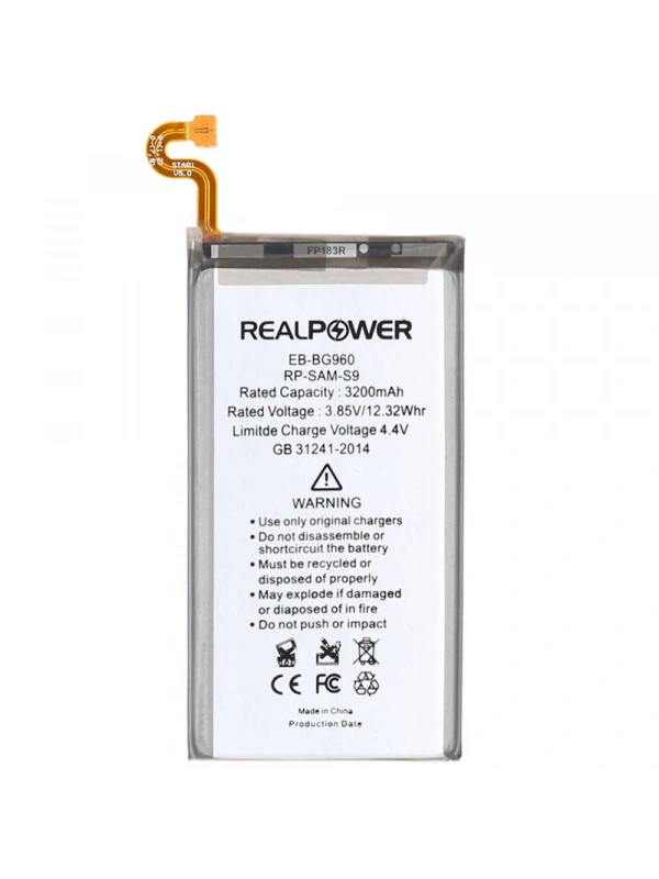 RealPower Samsung Uyumlu Galaxy S9 G960 Batarya 3200mAh Li-Polymer Uzun Ömürlü Pil