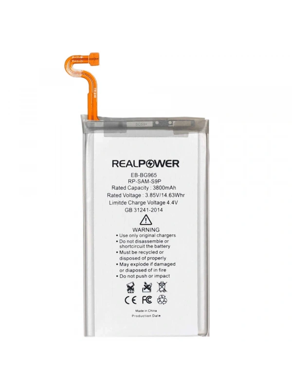 RealPower Samsung Uyumlu Galaxy S9 Plus G965 Batarya 3800mAh Li-Polymer Uzun Ömürlü Pil