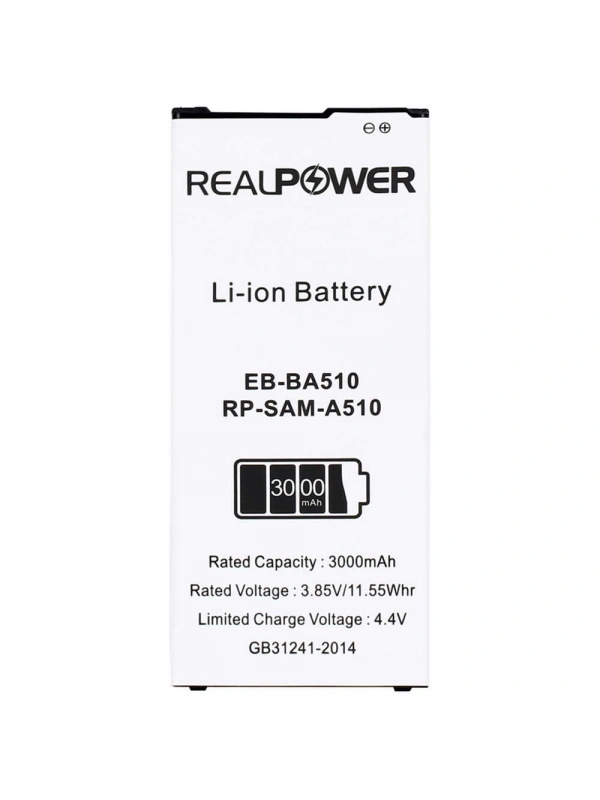 RealPower Samsung Uyumlu Galaxy A5 2016 A510 Batarya 3000mAh Li-Polymer Uzun Ömürlü Pil
