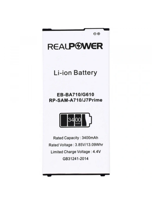 RealPower Samsung Uyumlu Galaxy A7 2016 A710 Batarya 3400mAh Li-Polymer Uzun Ömürlü Pil