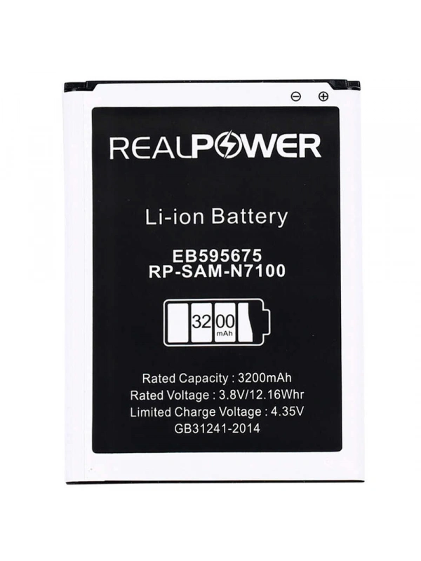 RealPower Samsung Uyumlu Galaxy Note 2 N7100 Batarya 3200mAh Li-Polymer Uzun Ömürlü Pil