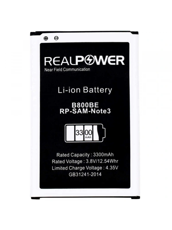RealPower Samsung Uyumlu Galaxy Note 3 N9000 N9005 NFC Batarya 3300mAh Li-Polymer Uzun Ömürlü Pil