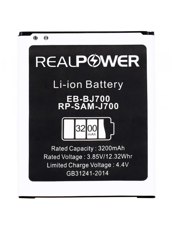 RealPower Samsung Uyumlu Galaxy J7 J700 Batarya 3200mAh Li-Polymer Uzun Ömürlü Pil