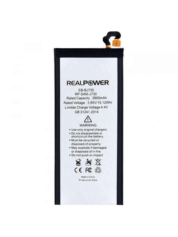 RealPower Samsung Uyumlu Galaxy J7 Pro 2017 J730 Batarya 3900mAh Li-Polymer Uzun Ömürlü Pil
