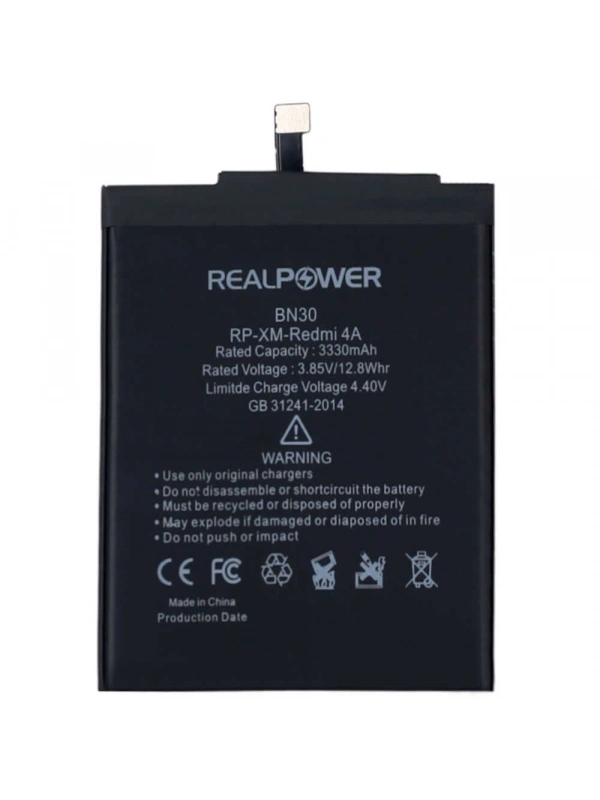 RealPower Xiaomi Uyumlu Redmi 4a Batarya 3330mAh Li-Polymer Uzun Ömürlü Pil