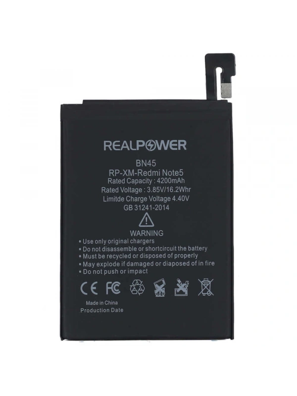 RealPower Xiaomi Uyumlu Redmi Note 5 Batarya 4020mAh Li-Polymer Uzun Ömürlü Pil