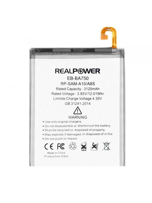 RealPower Samsung Uyumlu Galaxy G8870 A8s Batarya 3120mAh Li-Polymer Uzun Ömürlü Pil