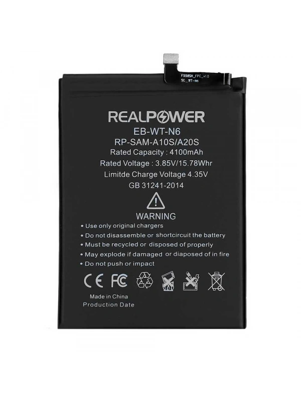 RealPower Samsung Uyumlu Galaxy A10s A107 Batarya 4100mAh Li-Polymer Uzun Ömürlü Pil