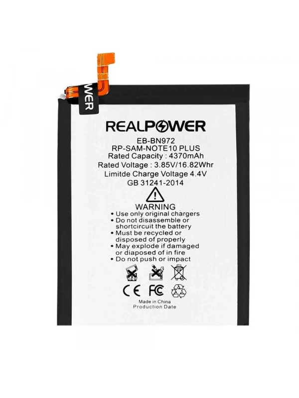 RealPower Samsung Uyumlu Galaxy Note 10 Plus N975 Batarya 4370mAh Li-Polymer Uzun Ömürlü Pil
