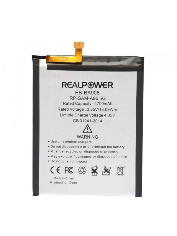 RealPower Samsung Uyumlu Galaxy A90 5G A908 Batarya 4700mAh Li-Polymer Uzun Ömürlü Pil