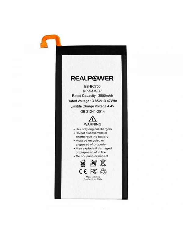 RealPower Samsung Uyumlu Galaxy C7 C7000 Batarya 3500mAh Li-Polymer Uzun Ömürlü Pil