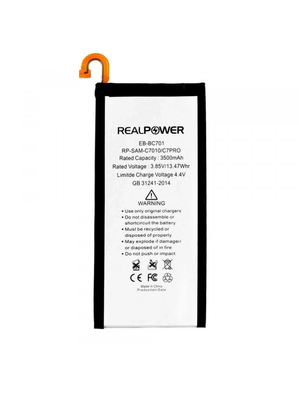 RealPower Samsung Uyumlu Galaxy C7 Pro C7010 Batarya 3500mAh Li-Polymer Uzun Ömürlü Pil