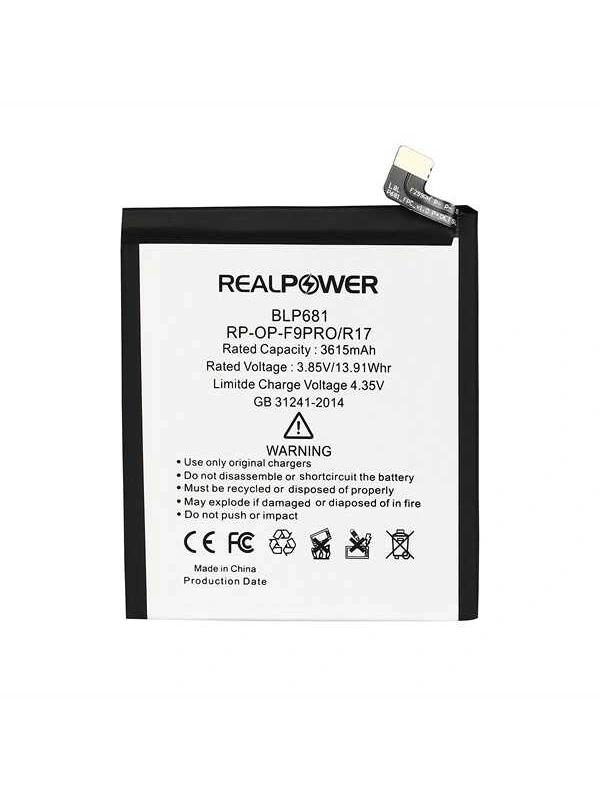 RealPower Oppo Uyumlu R17 Batarya 3615mAh Li-Polymer Uzun Ömürlü Pil