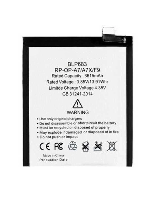 RealPower Oppo Uyumlu A7 Batarya 3615mAh Li-Polymer Uzun Ömürlü Pil