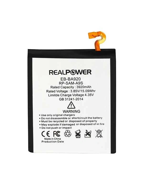 RealPower Samsung Uyumlu Galaxy A9 2018 A920 Batarya 3920mAh Li-Polymer Uzun Ömürlü Pil