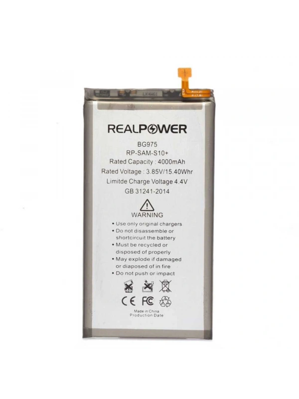 RealPower Samsung Uyumlu Galaxy S10 Plus G975 Batarya 4000mAh Li-Polymer Uzun Ömürlü Pil