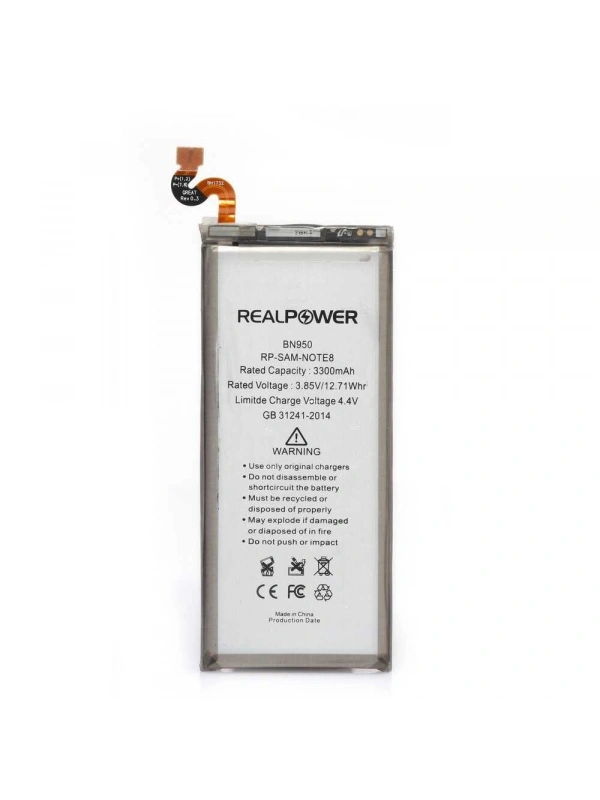 RealPower Samsung Uyumlu Galaxy Note 8 N950 Batarya 3300mAh Li-Polymer Uzun Ömürlü Pil