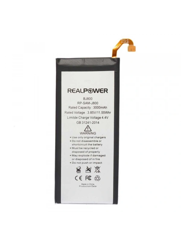 RealPower Samsung Uyumlu Galaxy J8 J810 Batarya 3500mAh Li-Polymer Uzun Ömürlü Pil