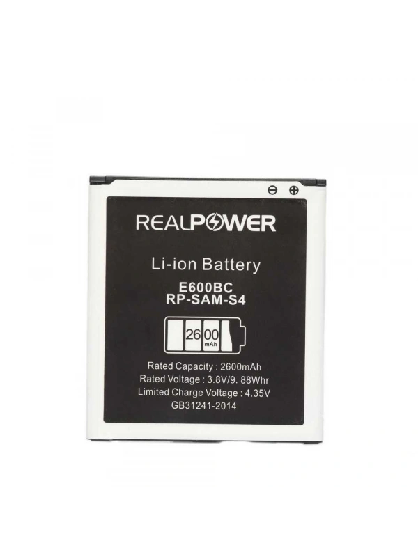 RealPower Samsung Uyumlu Galaxy S4 I9500 I9505 Batarya 2600mAh Li-Polymer Uzun Ömürlü Pil