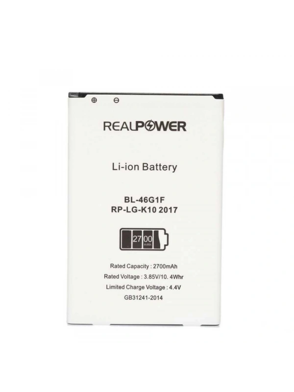 RealPower Lg Uyumlu K10 2017 Batarya 2700mAh Li-Polymer Uzun Ömürlü Pil