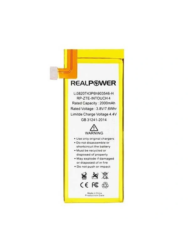 RealPower Avea Uyumlu Intouch 4 Batarya 2000mAh Li-Polymer Uzun Ömürlü Pil