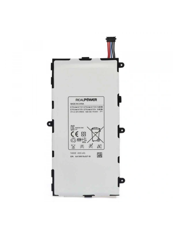 RealPower Samsung Uyumlu Galaxy Tab 3 P3200 T210 Batarya 4000mAh Li-Polymer Uzun Ömürlü Pil