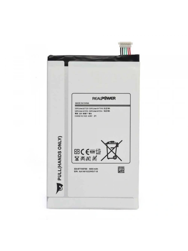 RealPower Samsung Uyumlu Galaxy Tab S 8.4 T700 T701 T705 Batarya 4900mAh Li-Polymer Uzun Ömürlü Pil