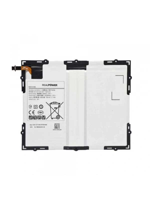 RealPower Samsung Uyumlu Galaxy Tab A 10.1 T580 Batarya 7300mAh Li-Polymer Uzun Ömürlü Pil