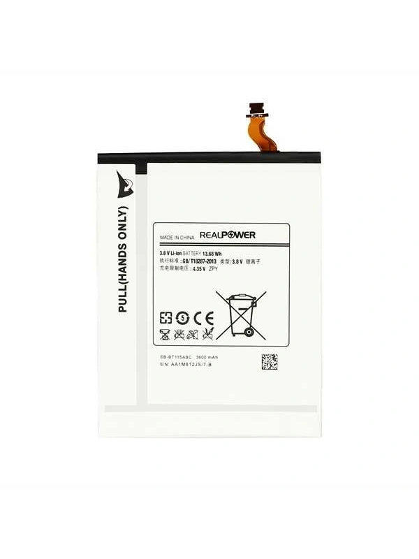RealPower Samsung Uyumlu Galaxy Tab 3 T110 Batarya 3600mAh Li-Polymer Uzun Ömürlü Pil