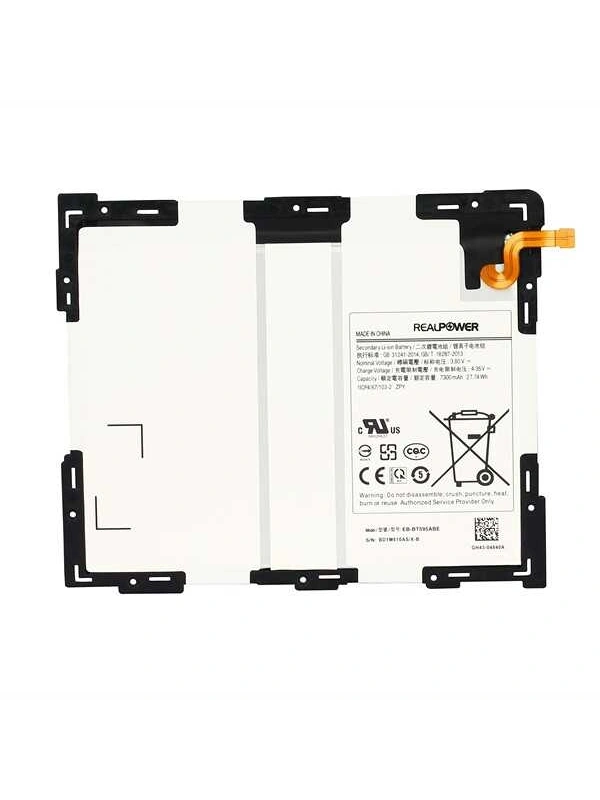 RealPower Samsung Uyumlu Galaxy Tab A 10.5 2019 T590 Batarya 7300mAh Li-Polymer Uzun Ömürlü Pil