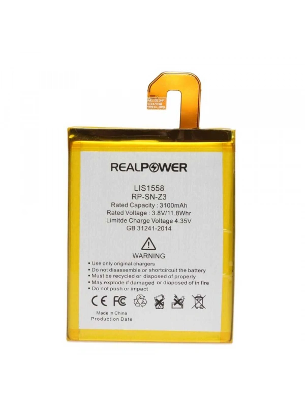 RealPower Sony Uyumlu Xperia Z3 Batarya 3100mAh Li-Polymer Uzun Ömürlü Pil