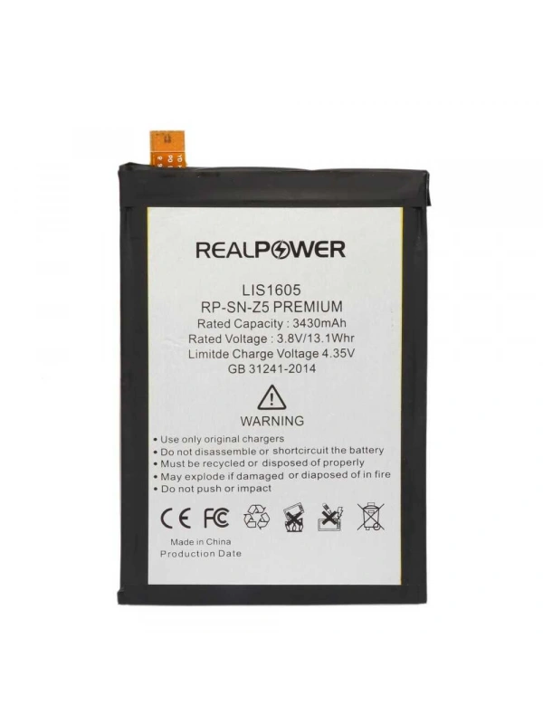 RealPower Sony Uyumlu Xperia Z5 Premium Batarya 3430mAh Li-Polymer Uzun Ömürlü Pil