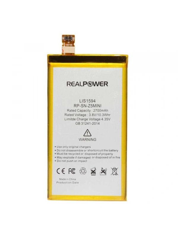 RealPower Sony Uyumlu Xperia Z5 Mini Batarya 2700mAh Li-Polymer Uzun Ömürlü Pil