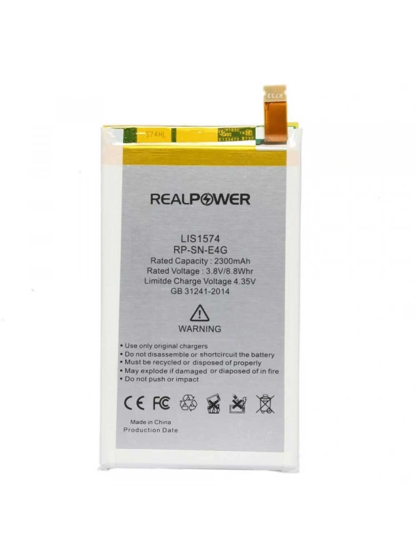 RealPower Sony Uyumlu Xperia E4G E2003 Batarya 2300mAh Li-Polymer Uzun Ömürlü Pil